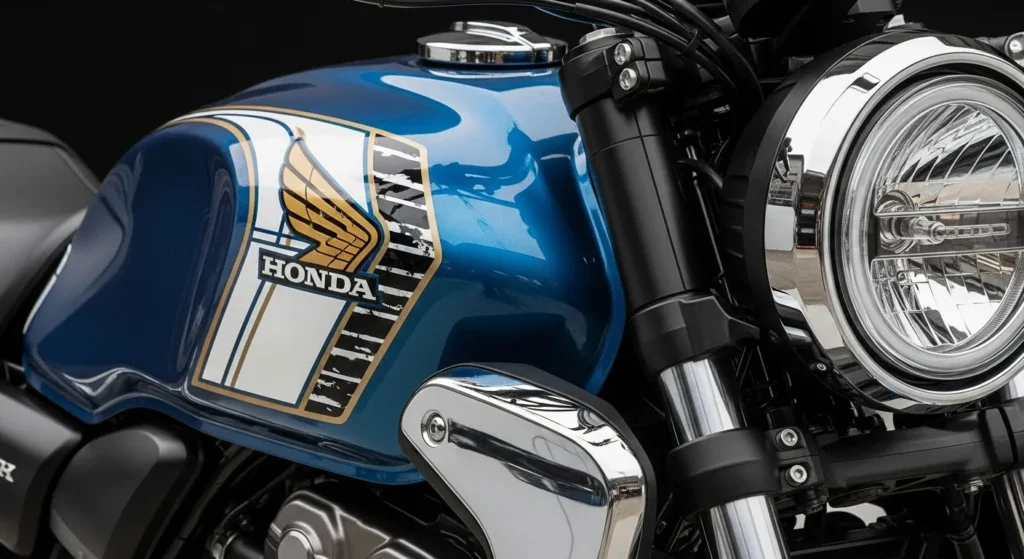 Honda CB350C Special Edition fuel tank and headlamp with updated styling