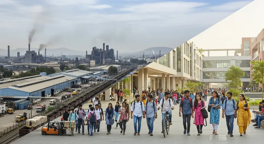 Pune industrial zone and universities
